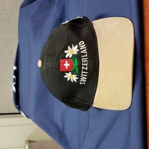 Switzerland Ballcap in Black with embroidered logo and suede brim